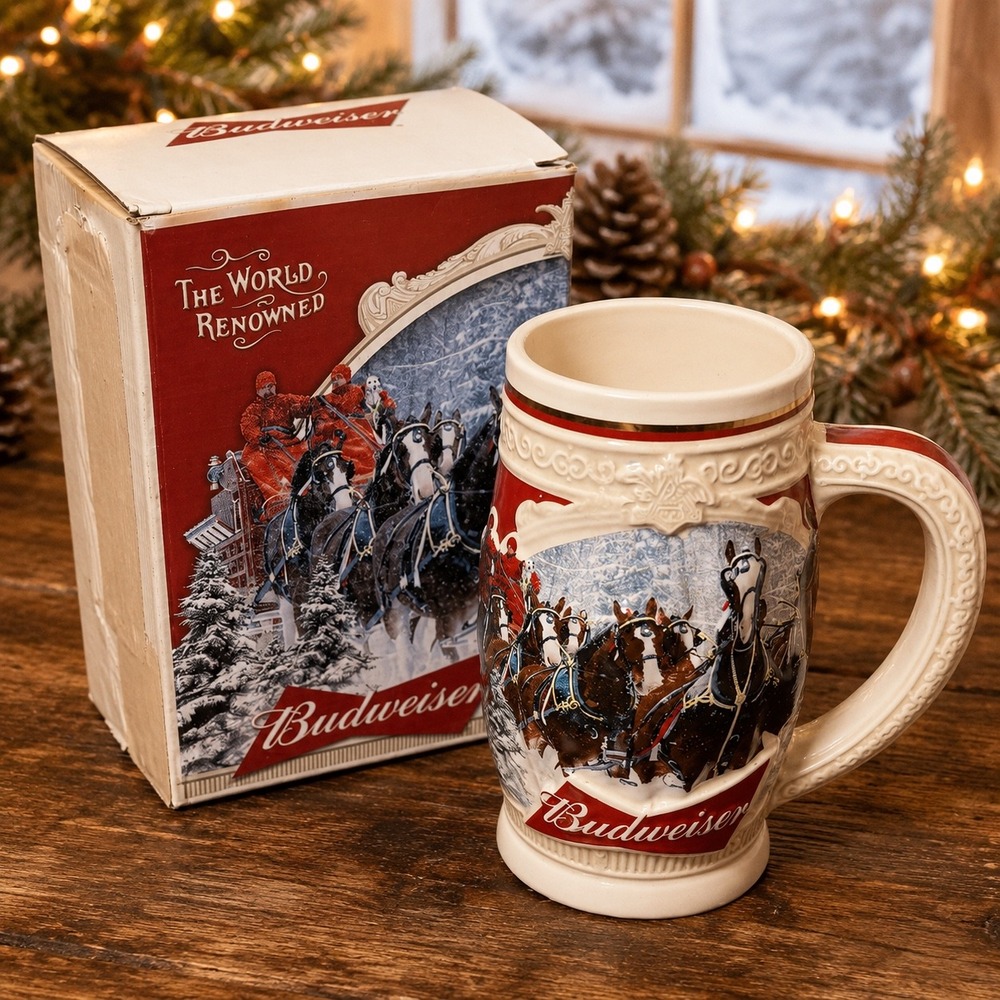 Budweiser 2015 Holiday Stein First Snow of the Season 36th Anniversary Edition